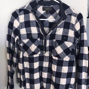 J.Crew 1/2 zip flannel